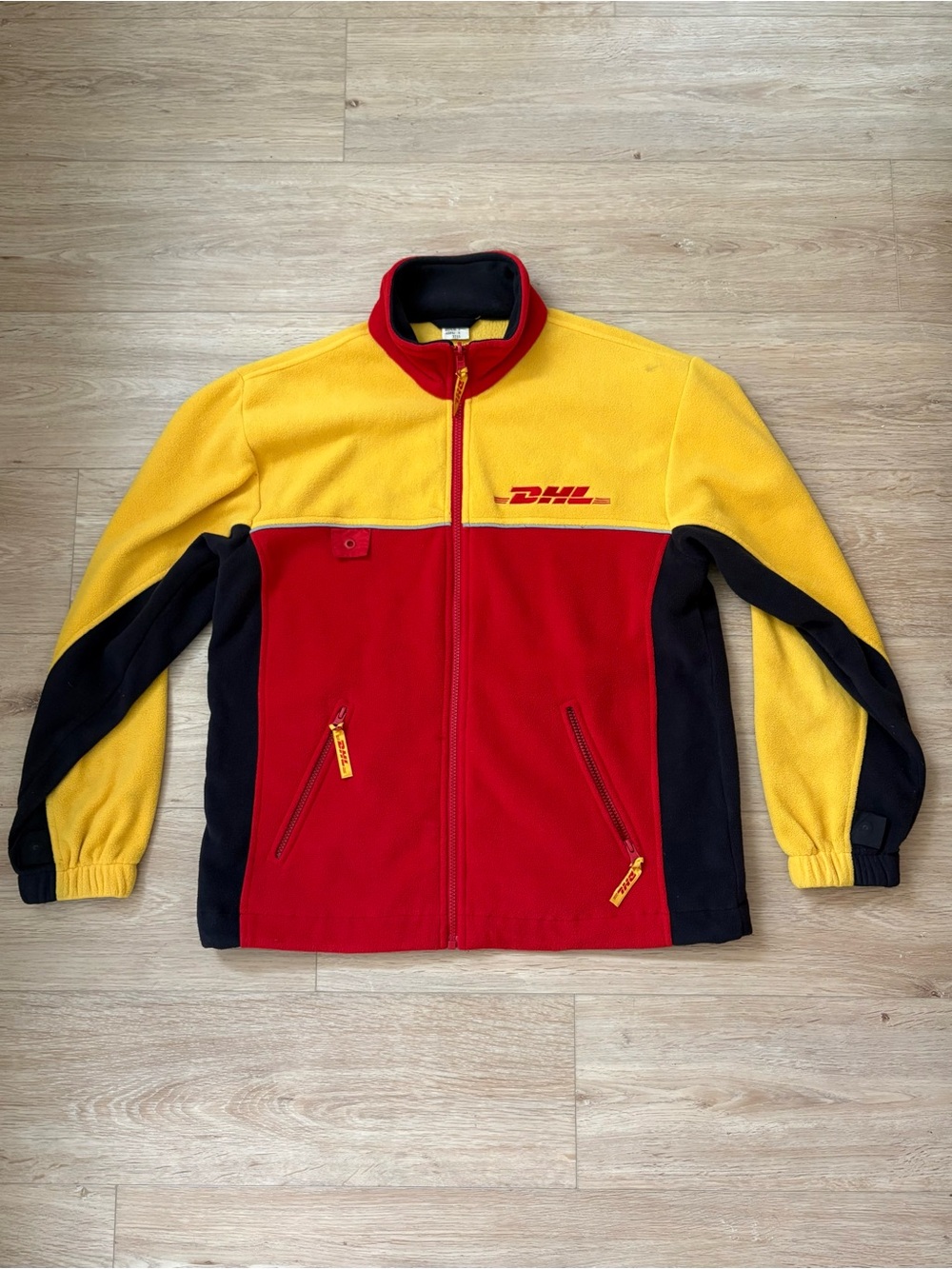 Vintage DHL Fleece Sweater Zip Up Size S